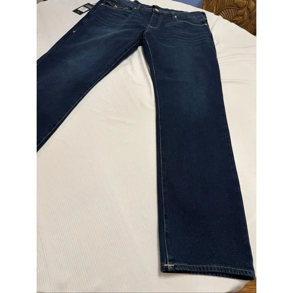 NWT True Religion Men’s Dark Oak Wash Ricky Straight Denim Jeans Size 38 X 34
